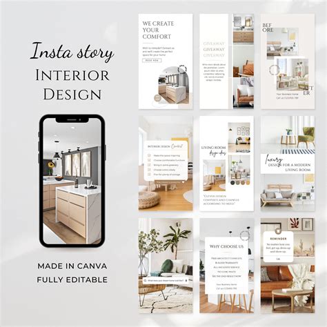 Interior Design Instagram Story Template Interior Design IG Etsy UK