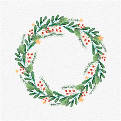 Free Vector | Watercolor christmas wreath