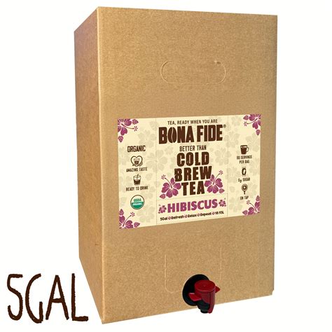 5 Gal Tea Better Than Cold Brew Tea Bag In Box – Bona Fide Nitro Coffee