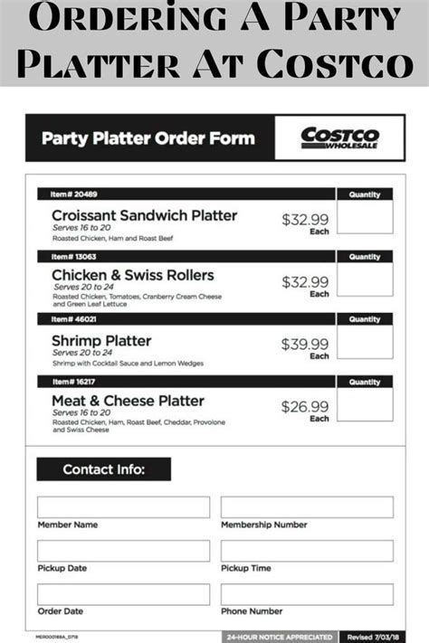 Costco Catering Menu Prices In 2022 Costco Catering Costco Party Platters Catering Menu