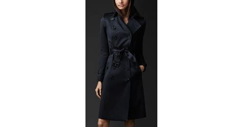 Lyst Burberry Prorsum Cotton Sateen Trench Coat In Blue