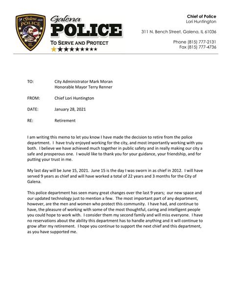 Letter Of Intent Police Sergeant