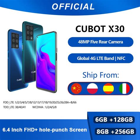 Offcial Original Cubot X30 8GB Smartphone 48MP Five Camera 32MP Selfie