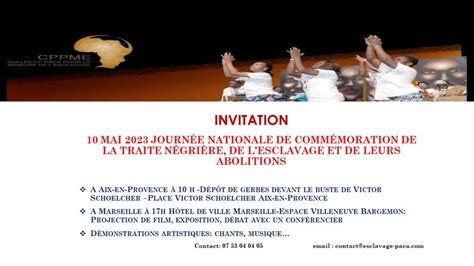 Invitation Mai Journ E Nationale Comm Moration De La Traite