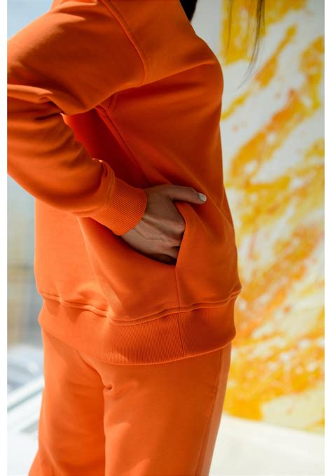 Женский спортивный костюм ONIOS Loungewear Tracksuit без капюшона Оранжевый