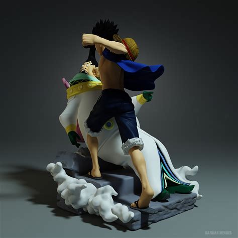 Monkey D. Luffy punching Saint Charlos - ZBrushCentral