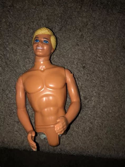 Mattel Ken Doll Molded Blonde Hair Nude Parts Or Repair