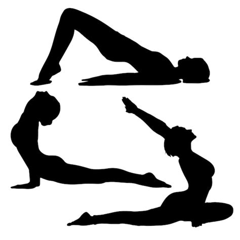 Premium Vector | Yoga silhouette woman