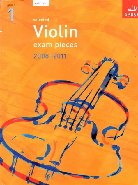 Abrsm Violin Exam Pieces Grade 1 2008 11 Violin Part Pdf