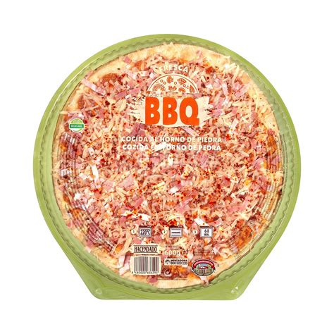 Hacendado Pizza Fresca Barbacoa Con Bacon Familiar 600 G