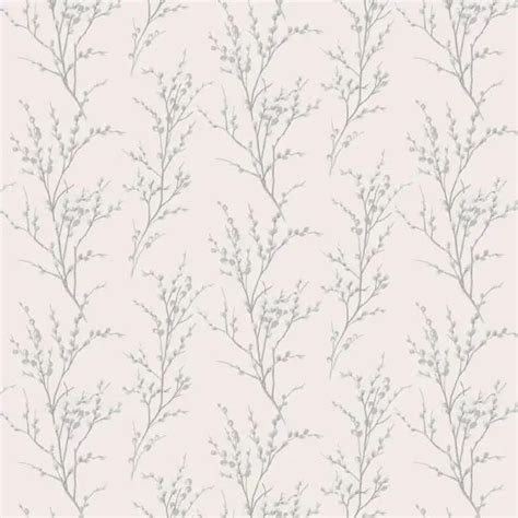 Pussy Willow Wallpaper Off White Steel By Laura Ashley LRASHLY 113359