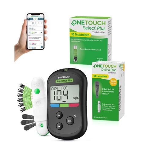 OneTouch Select Plus Flex® Diabetes Starter-Set XL mg/dl, 40 ...