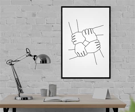 Motivational Office Wall Art Poster Printable, Teamwork Pictogram ...