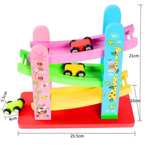 Bonbons bois enfants bébé échelle en bois glisse voiture fente en bois