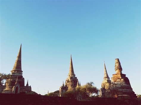 Premium Photo Old Ruins Of Buddhist Temple Against Clear Sky