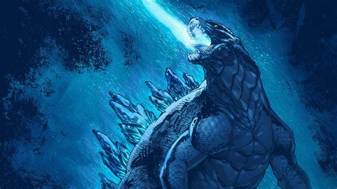 Artwork Godzilla King Of The Monsters Laptop Full Background And Blue Godzilla Hd