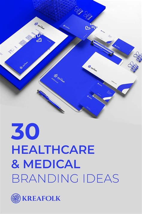 Blue And White Business Stationery With The Text 30 Healthcare And Medical Branding Ideas