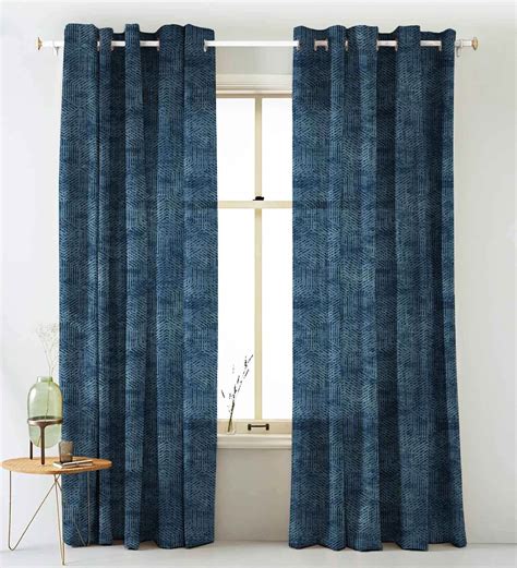 Buy Multicolor Polyester Floral 7ft Blackout Eyelet 1 Door Curtain By