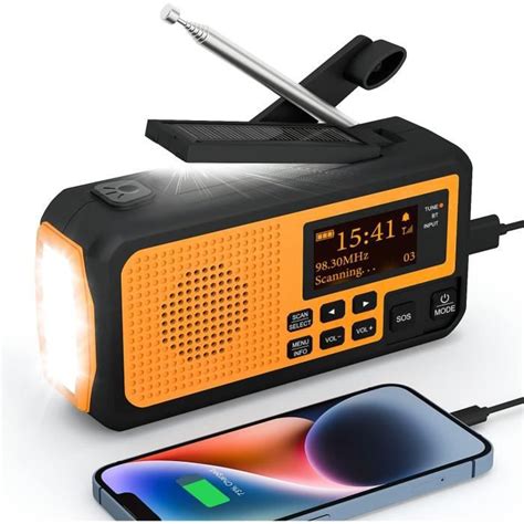 Prunus J Solaire Radio Portable Dab Fm Poste Radio R Veil Avec