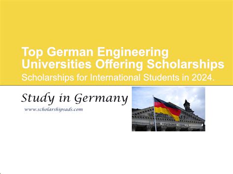 Top German Engineering Universities Offering Scholarships in 2024. (For ...