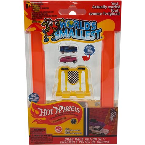Mattel Worlds Smallest Hot Wheels Set Drag Race Action Set 14 Pieces CanadaWide Liquidations