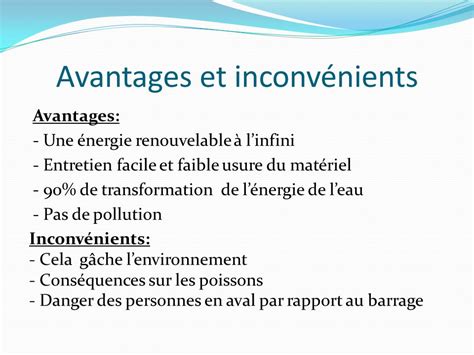 Hydroélectricité Avantages et Inconvénients des Centrales