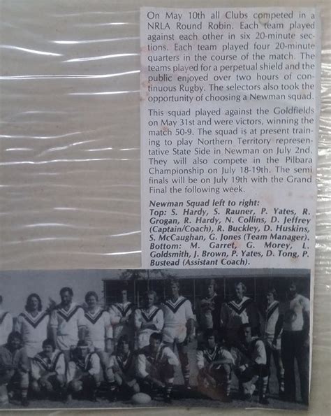 Newman Rugby League Gallery Newman History 6753