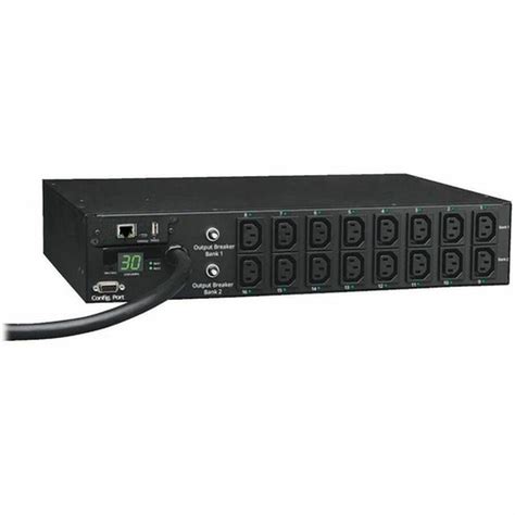 PDU SWITCHED 5.8KW 208-240V 30A 16 C13 L6-30P 12FT CORD 2URM TAA (PDUMH30HVNET)