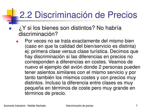 PPT 2 2 Discriminación de Precios PowerPoint Presentation free