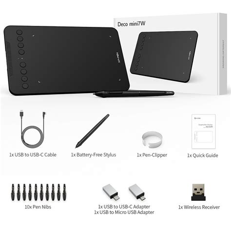 Deco Mini 7w Wireless Digital Drawing Tablet for Starter | XPPen US ...