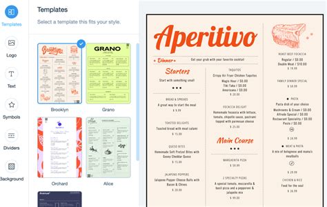 Wix Restaurants: Designing and Printing Your Menu | Help Center | Wix.com