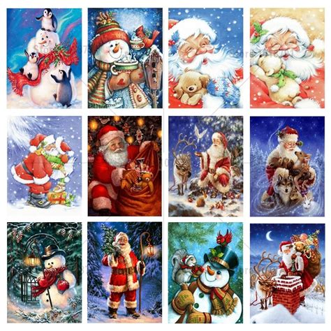 D Diy Diamond Painting Christmas Diamond Embroidery Painting Cross