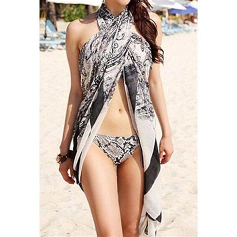 2x HP Oversized Chiffon Scarf Swimwear Fashion Fashion Paisley Bikini