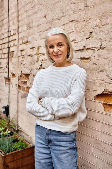 A Graceful Mature Woman With Silver Stock Image Image Of Woman Mature