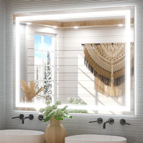 Keonjinn X Inch Led Bathroom Mirror With Lights Lighted Vanity