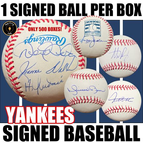 Mystery Ink Legends Of The Bronx Signed Baseball Mystery Box With Babe