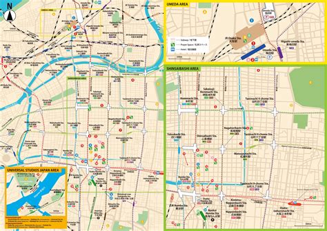 Osaka Attractions Map