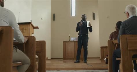 Modern African American Pastor Preaching Sermon, Stock Video - Envato ...