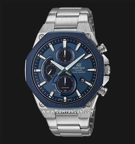 Casio Edifice Slim Line Efs S Db Audf Tough Solar Blue Dial