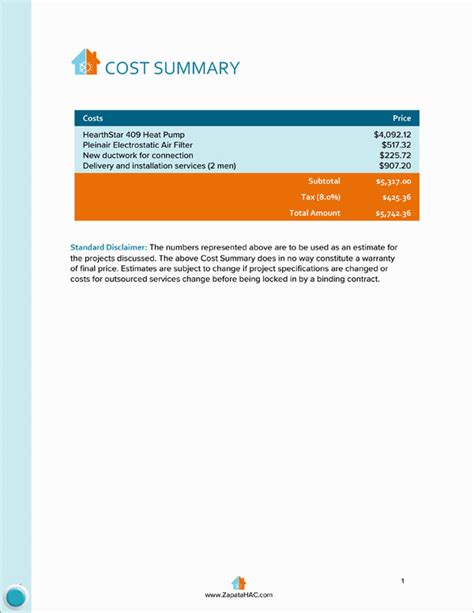 Hvac Bid Proposal Template