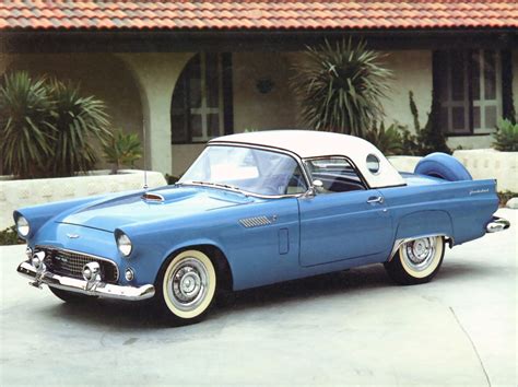 1956 Ford Thunderbird Roadster With Port Hole Hardtop Blue Fvl Cars