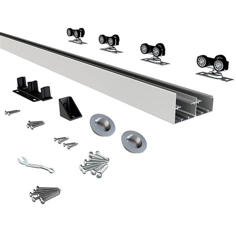 Buy JUBEST Bypass Sliding Door Hardware 72", Aluminum Bypass Wardrobe