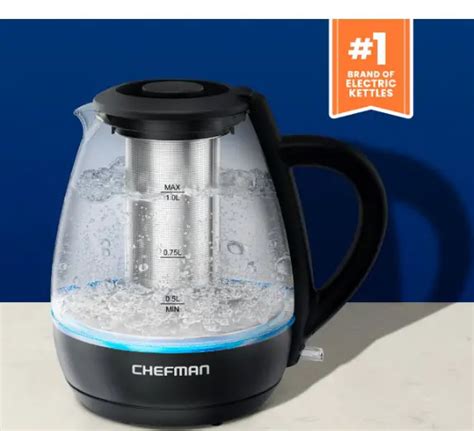 Amazon Chefman Electric Kettle With Tea Infuser 16 99 Reg 24