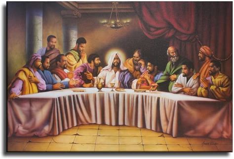 Adale African American Jesus Last Supper Poster Decorative Painting