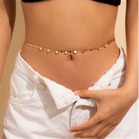Fashion Bikini Waist Belt Belly Chain Body Jewelry Retro Multilayered Geometric Sexy Bikini Gold