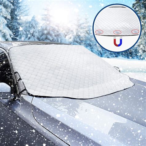 WIN MAX Car Windscreen Cover Winter Windshield Magnetic Cover Heavy