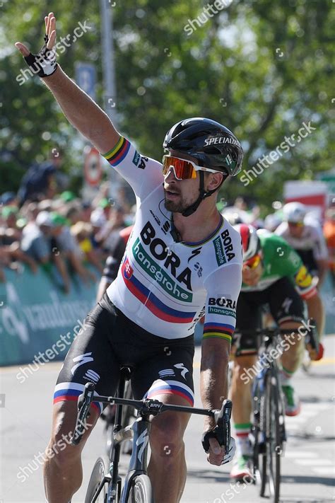 Slovakias Peter Sagan Team Borahansgrohe Celebrates Editorial Stock