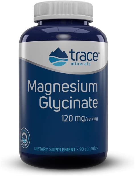 Trace Minerals Magnesium Glycinate Capsules 120 Mg Magnesium Supplement 90 Count