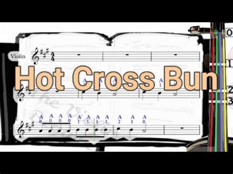 Hot Cross Buns Violin SHEET MUSIC Chords Chordify
