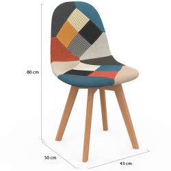 Chaises Scandinaves Motifs Patchworks Multicolores SARA ID Market